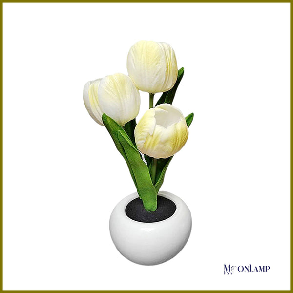 Yellow tulip lamp