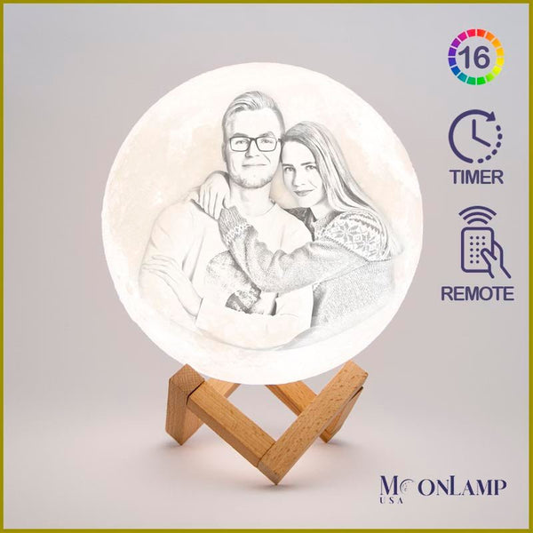 large photo moon lamp