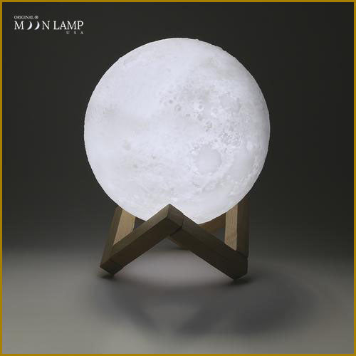 small sized moon lamp with stand without cable