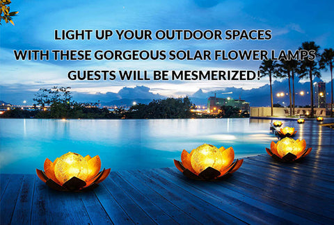 Light up Your Outdoor Spaces with These Gorgeous Solar Flower Lamps - Guests Will Be Mesmerized!