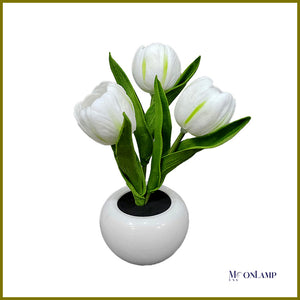 White tulip flower night light