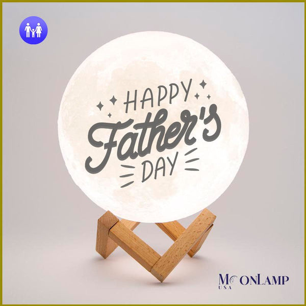 Moon lamp with photo as a gift for Father's Day