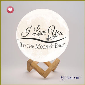 Moon Lamp with Text printed - Gift for lovers!