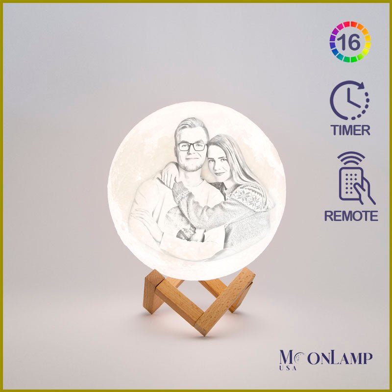 Personalized Moon Lamp with your Picture 6in Original Moon Lamps