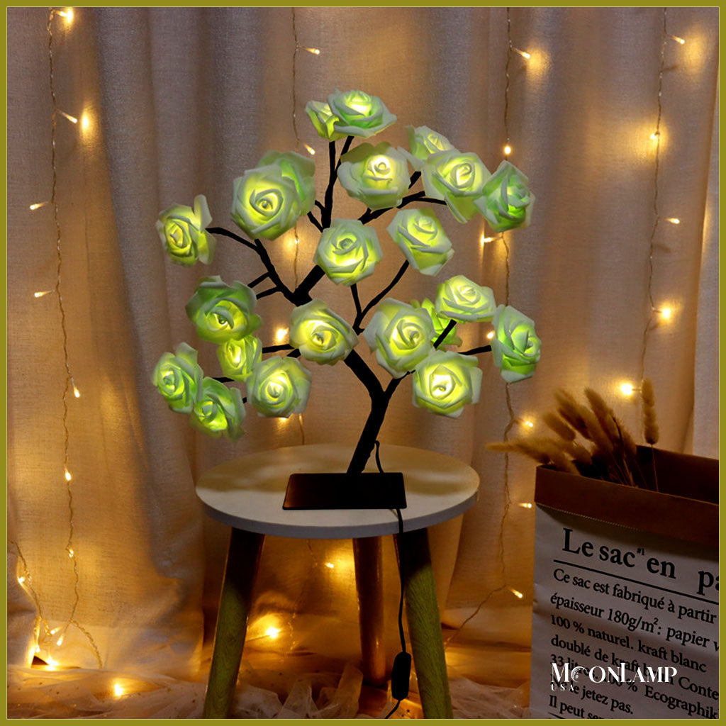 Tree lamp with light up flowers outlet