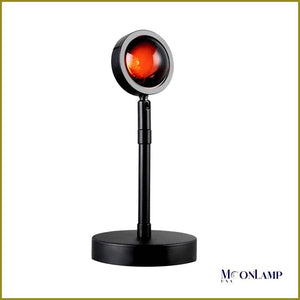 Sunset lamp with black stand